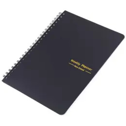 Non-Dated A5 Weekly Planner Black